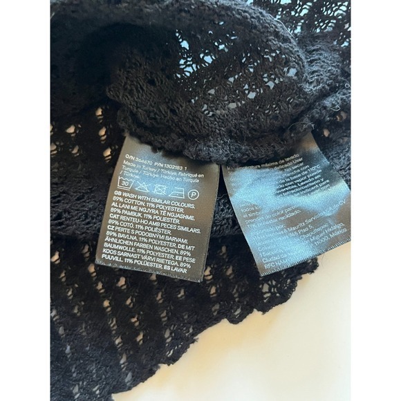 Y2K Crochet Halter Keyhole Top Fairy Whimsigoth Womens Black M - Picture 6 of 9